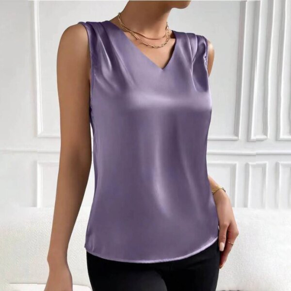 Coffee Tops Summer V Neck - Image 5