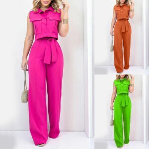 Two Piece Set Casual Suits Sleeveless Summer
