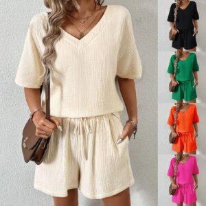Women's Vacation Fashion Casual Suit Solid Color