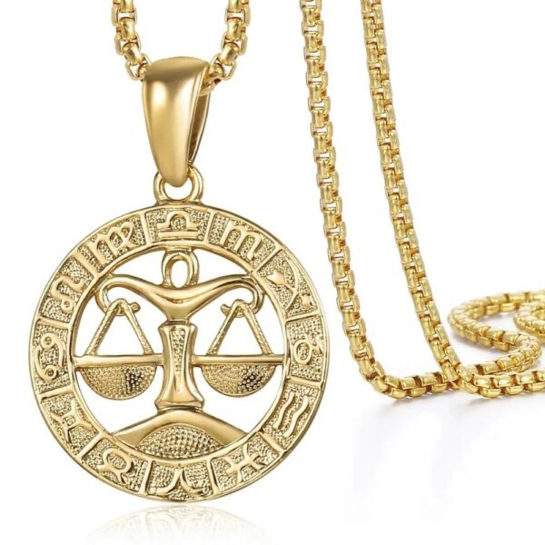 Necklacess 12 Horoscope Zodiac Sign Gold Color - Image 6