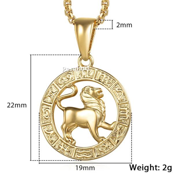 Necklacess 12 Horoscope Zodiac Sign Gold Color - Image 18